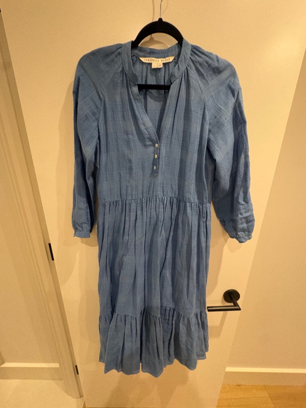 Veronica Beard BLUE SARITA ruffle dress size SMALL